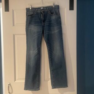Old Navy Straight Leg dark blue jeans boys 16
